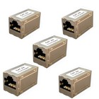 5Pcs CAT6A Shielded RJ45 Ethernet Inline Joiner Adapter Cable Extender Coupler