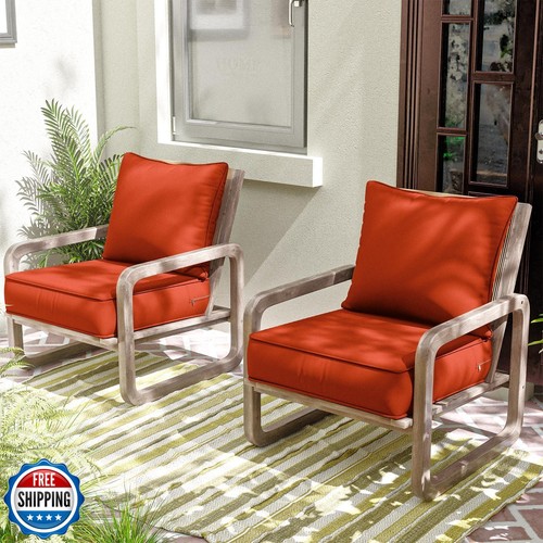 Snubbull Outdoor Terrasse Stuhl Kissen Set 22" L x 24" B x 4" H Wasserdicht und Fa - Bild 2 von 5