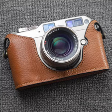Handmade Genuine Leather Half Case Retro Protective Cover for Contax G1 Camera