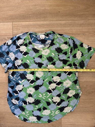 Blusa para mujer Postmark Anthropologie talla XL floral 100 % algodón - Imagen 5 de 8