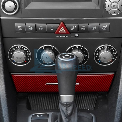 Red Carbon Fiber Center Bottom Storage Compartment Trim For Benz SLK 2004-2010 - Bild 3 von 9