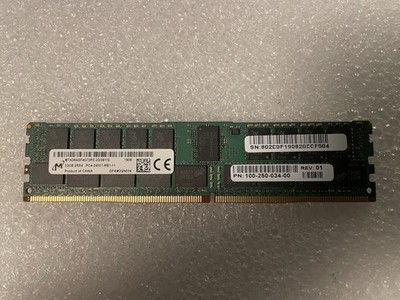 32gb Micron 2rx4 Pc4-2400t MTA36ASF4G72PZ-2G3B1 Ddr4 ECC DIMM Server RAM