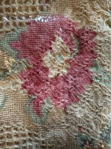 Vintage Texture Woven Cotton Colorprint Afghan Throw Floral Celeste NEW 50 X 60 - Picture 5 of 5