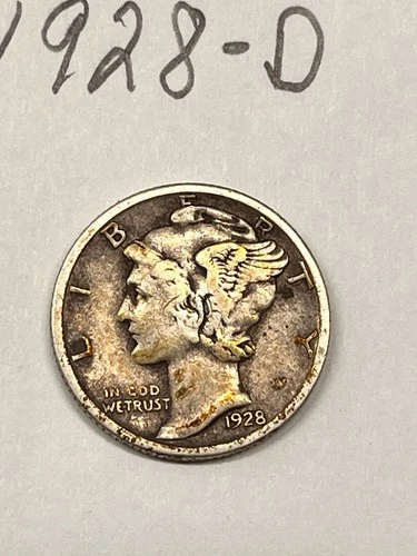 1928 D Mercury Dime VF