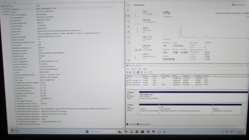 Lenovo Thinkcentre M70q Gen 3 i5-12400T 1.8GHz 32GB 256GB NVME 500GB HDD W11 Pro - Picture 10 of 12