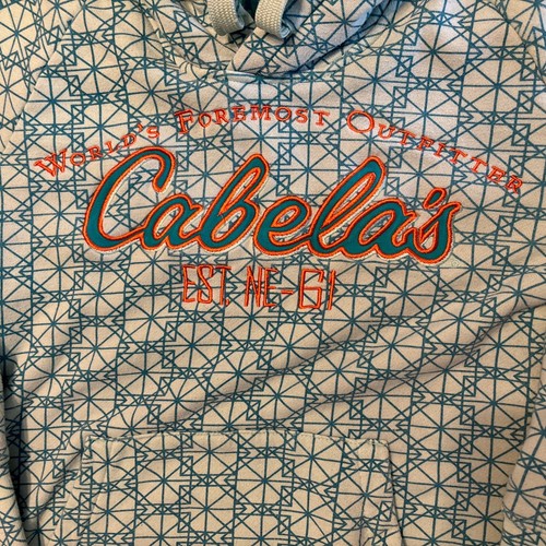 Cabela's Hoodie Women's Small Green Pullover Hooded Sweatshirt Pocket - Picture 3 of 7