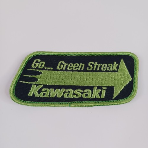 NOS 70s Original Vintage Kawasaki Go Green Streak 4" Patch Dirt Bike Motorcycle - Picture 2 of 4