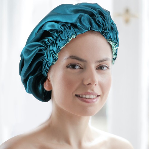 Satin Sleeping Cap Silk Hair Bonnet Hats for Women Elastic - Picture 3 of 12