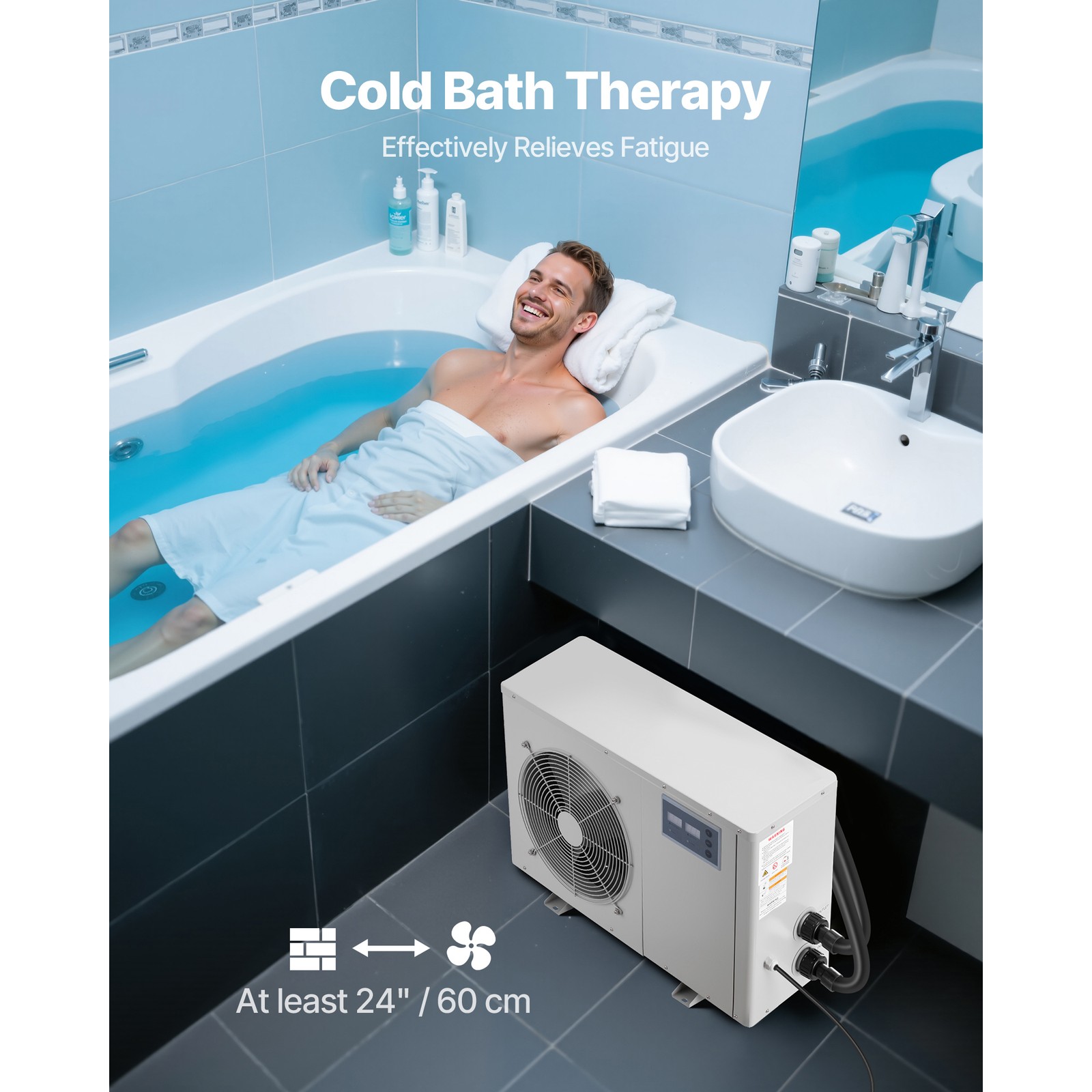 Uimoso Aquarium Chiller 150 Gallon 1/2 HP Water Chiller Hydroponics Fish Tank