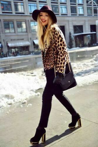 RARE ZARA LEOPARD ANIMAL PRINT PATTERN COMBINATION COAT JACKET SIZE SMALL S image 4