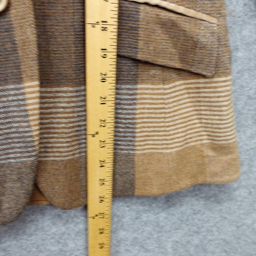 Piacenza Kaschmir Patchwork Karo Blazer Damen 38 hellbraun S 6 Samt schmal BASLER - Bild 8 von 16