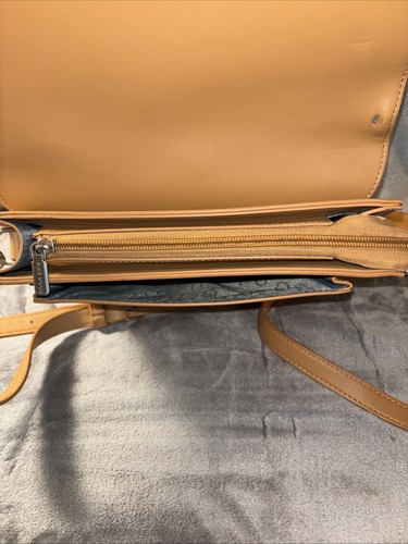PIXIE MOOD Zoe Crossbody Bag Purse Cognac Vegan Leather Adjustable Strap *READ - Picture 7 of 21