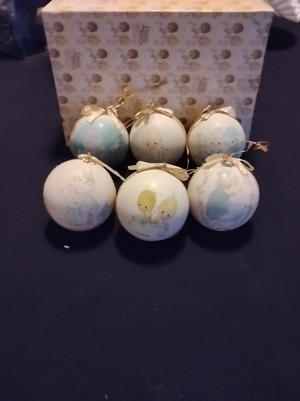 Rare Vintage 1990 Sam Butcher Set Of 6 Hand Painted Bulb Covers Original Box