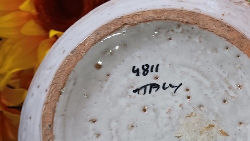 MCM BITOSSI Sevilla Aldo Londi für Bitossi ITALIEN Keramik Vase 7" Blumen 4811 - Bild 2 von 7