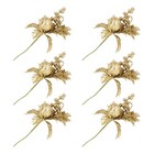 18 stücke Weihnachten künstliche Blumen Picks Urlaub Dekorationen Garland Crafts