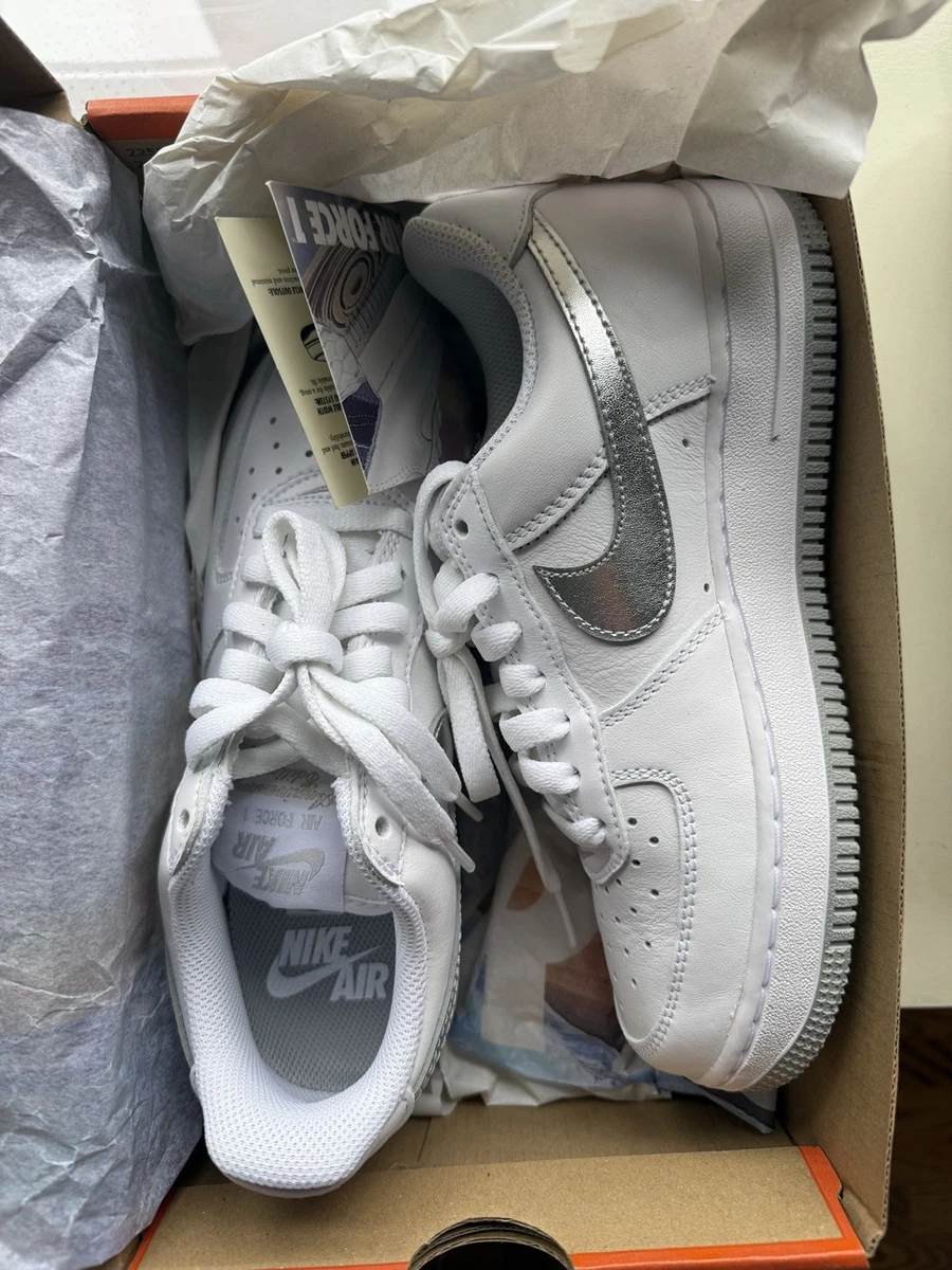 Nike Air Force 1 '07 Low White Metallic Silver for Sale