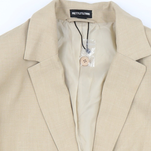 Chaqueta blazer PrettyLittleThing beige para mujer talla 8 - Imagen 11 de 12