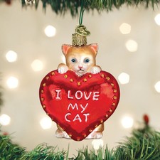 Old World Christmas - I Love My Cat - 30051