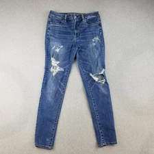 American Eagle Jeans Women's Sz 10 Hi Rise Jegging Super Stretch Normcore Cute