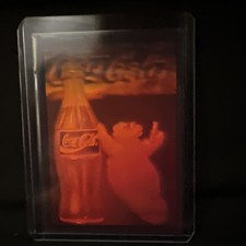 1995 Coca Cola Polar Bear and Coke Bottle Hologram from Collect-A-Card