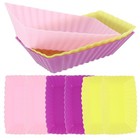  12 Pcs Non-stick Silicone Baking Cups Cake Muffin Reusable Cupcake