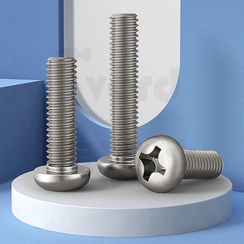 Phillips Button Head Screws Pozi Machine Bolts A2 Stainless Steel M3 M4 M5 M10 - Picture 8 of 12