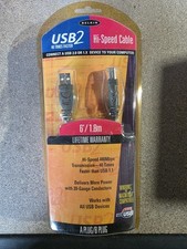 Belkin USB 2.0 USB2 Hi-Speed Black Cable 6  NIB