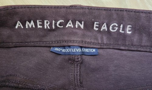 American Eagle Hi-Rise Jegging 4R Plum 360° Next Level Stretch - Picture 13 of 15