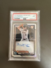 2024 Zach Dezenzo Bowman Chrome Mega Box Mojo Refractor Auto PSA 9