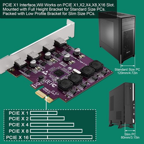 Add 4x 5Gbps USB-C Ports to Your Desktop with FS-U304C-Pro PCI Express Card - Afbeelding 8 van 10