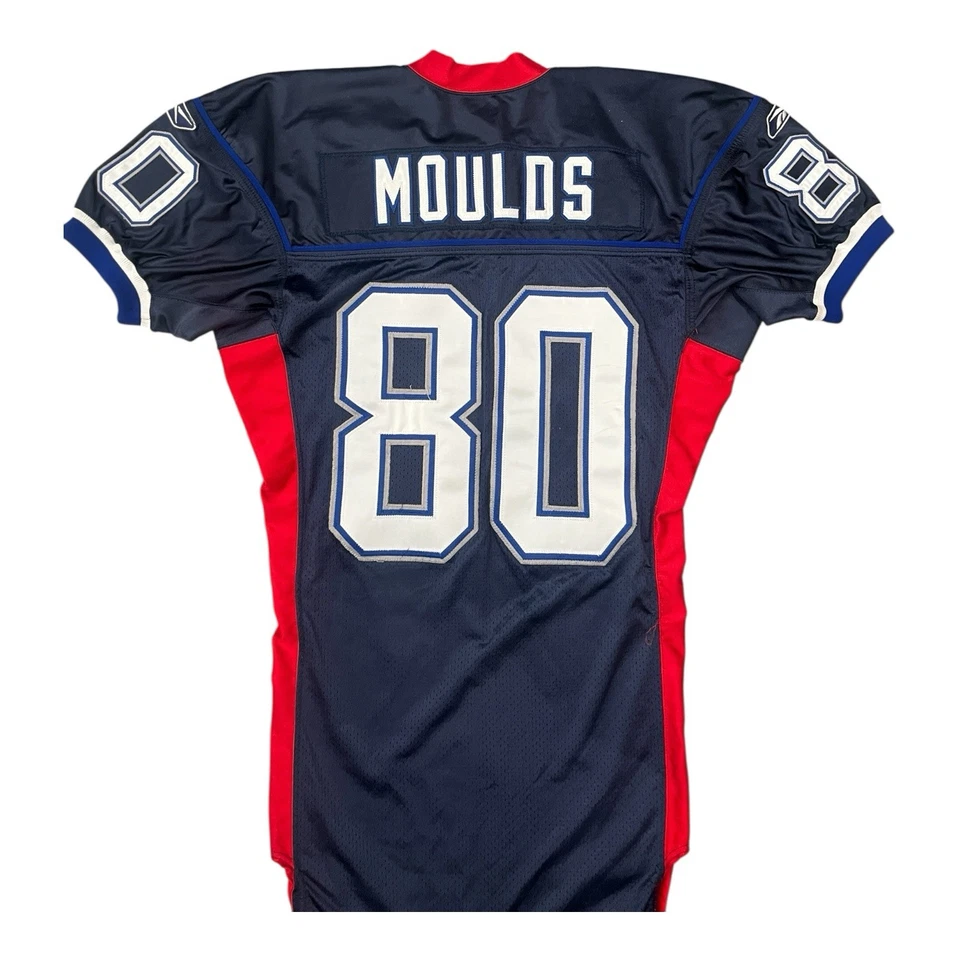 Camiseta deportiva Buffalo Bills Eric Moulds #80 auténtica Reebok Game emitida 2005 talla 46 Foto 2 de 4