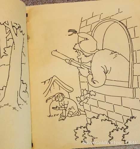 Pinocchio Vintage To Color Saalfield Ohio Coloring Book - Picture 4 of 8