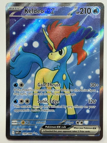 Keldeo ex - 159/086 Ultra Rare Holo NM Pokemon SV: White Flare
