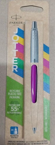 Parker Jotter Pink Pen Medium Nib Blue Ink Fast dispatch Free Delivery - Picture 2 of 3