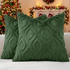 decorUhome Christmas Throw Pillow Covers 22 x 22 (Pack of 2), Forest Elf