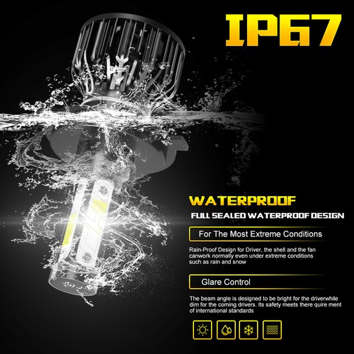 H4 9003 LED Headlight Bulbs 2x For Toyota Tacoma Pre Runner Cab Pickup 1997-2015 - Foto 9 di 13