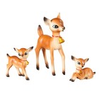 Vintage Resin Reindeer, Set of 3