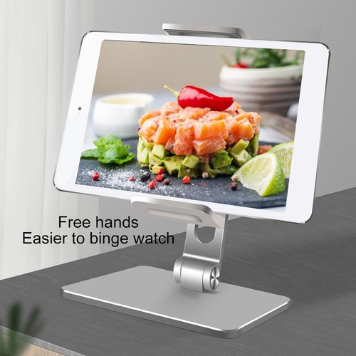 Aluminum Alloy Tablet Stand Adjustable Foldable Cell Phone Holder For IOS VA - Photo 3 sur 12