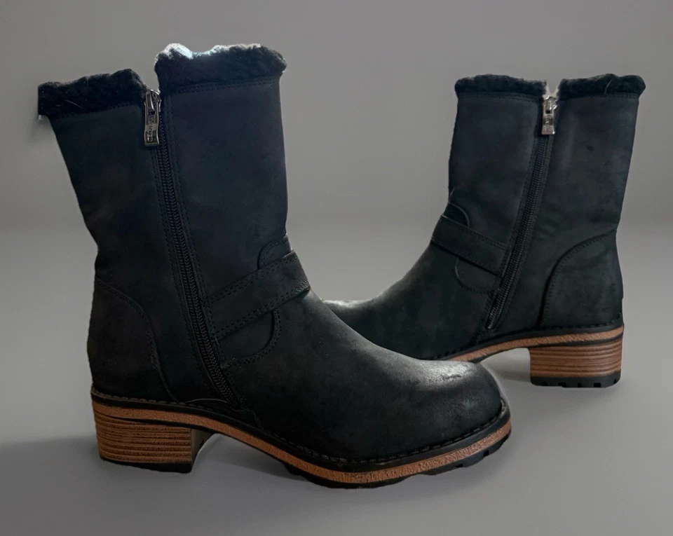 WANTED SHOES Bota Woodland para mujer. Talla 7 Negro Foto 3 de 4