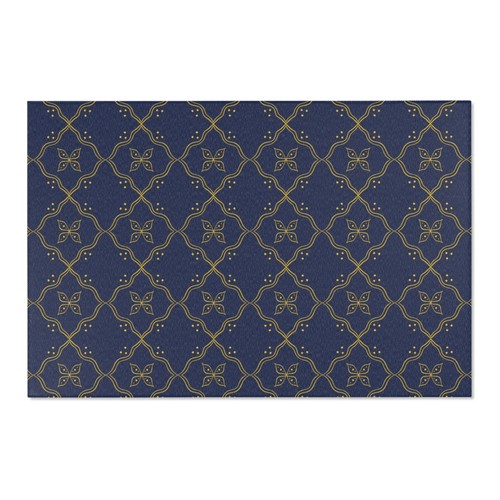 Luxus Teppich Blau und Gold - Bild 17 von 19