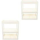 2pcs Household Stationery Organizer Three-layer Sundries Rack Office Tabletop