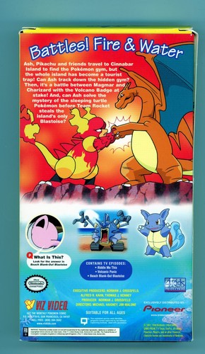 Pokeman, Water Bkast, Video, VHS, Pre Owned, TV, Animation - Imagen 2 de 2
