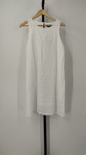 Quince 100% European Linen Tank Mini Dress White Basic Sleeved M
