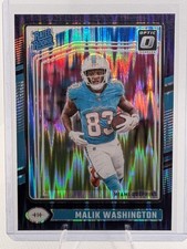 2024 Donruss Optic Rookie Card RC #272 Malik Washington PURPLE SHOCK PRIZM 🔥