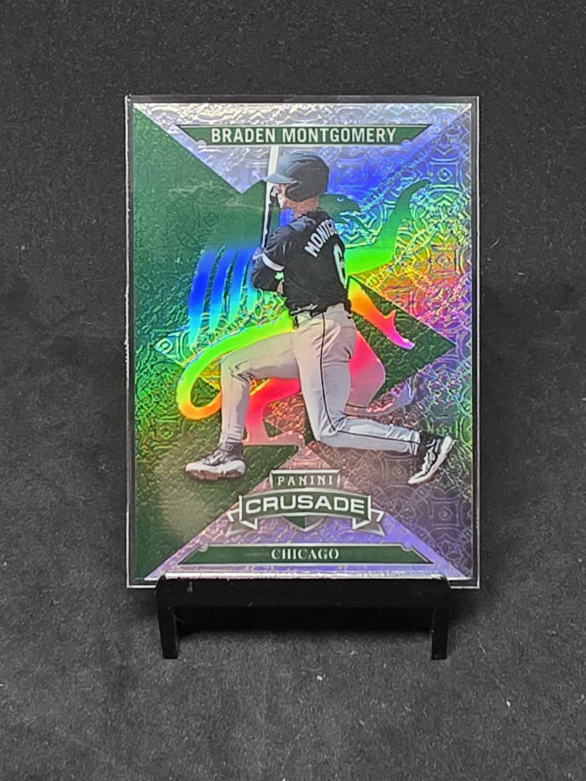 2025 Panini Crusade Braden Montgomery Green Prizm /249 Chicago White Sox