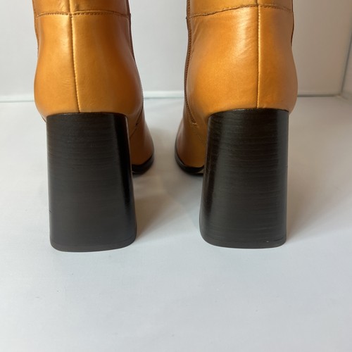 NEU Free People Naomi hohe Lederstiefel mit Blockabsatz Größe 10 taupe - Bild 14 von 18