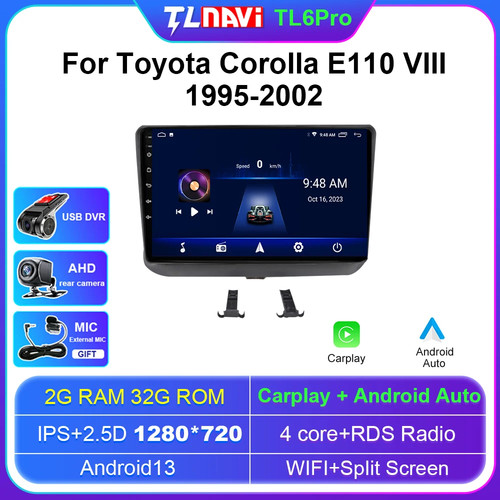 For Toyota Corolla E110 VIII 1995 - 2002 Car Radio Android 13 Player GPS Carplay - Picture 42 of 48