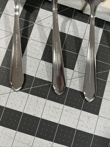Hampton Silvermiths Quattro (4) Cucchiai da Zuppa Ovali Ricambio Posate Inox - Foto 7 di 8
