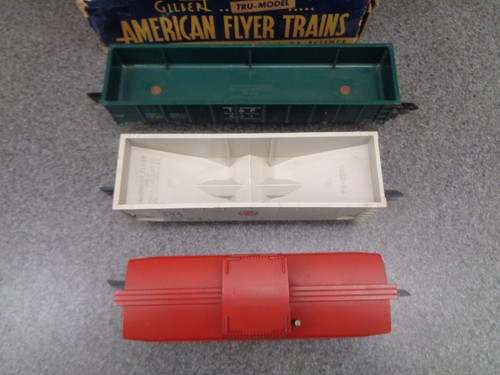 American Flyer Spur S zwei ungewöhnlich bemalte Güterwagen + gratis Gondo. In Boxs - Bild 3 von 13