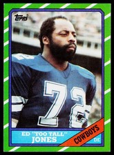 Ed "Too Tall" Jones, 1986 Topps, #132, Dallas Cowboys,